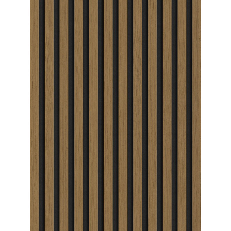Mexen Lam-F akustické nástěnné lamely 275 x 30 cm, plstěné 8 mm, technologická dýha, Zlatý Teak - S105-275307-3015-014