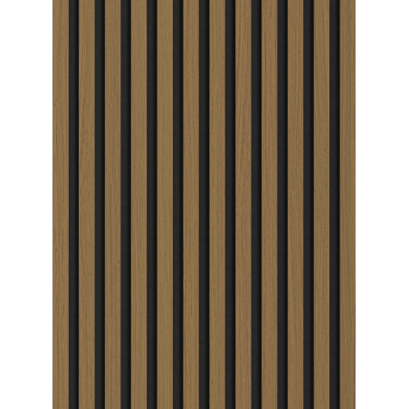 Mexen Lam-F akustické nástěnné lamely 275 x 30 cm, plstěné 8 mm, technologická dýha, Zlatý Teak - S105-275307-3015-014