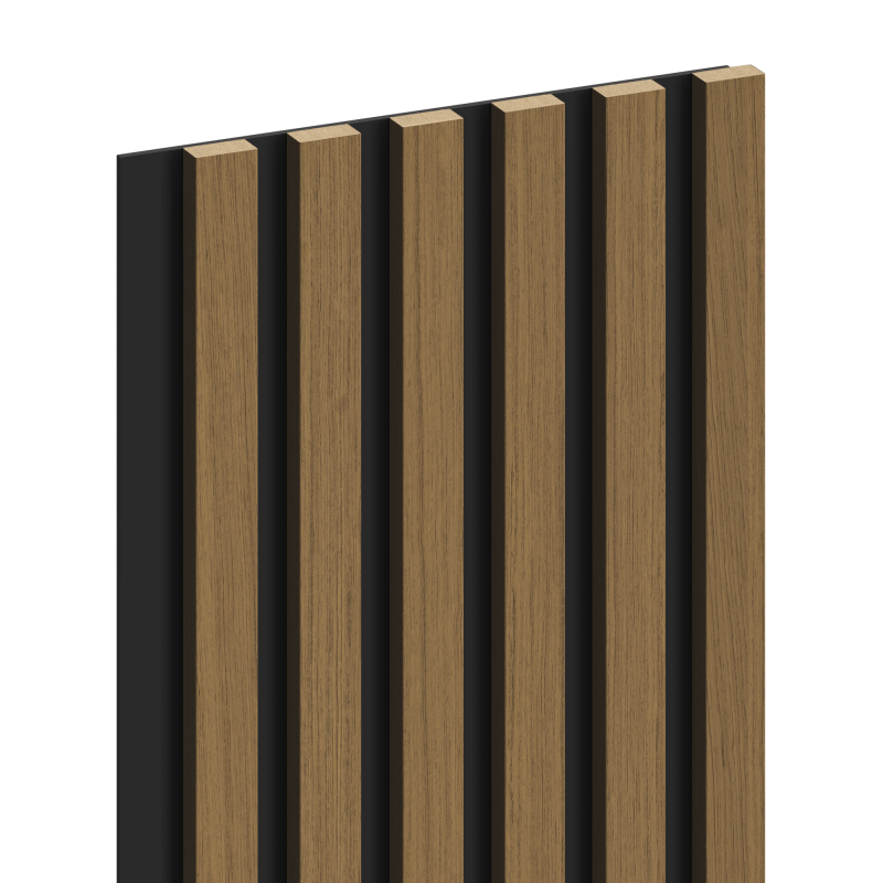 Mexen Lam-B stěnové lamely 275 x 30 cm, HDF deska 4 mm, technická dýha, Zlatý Teak - S100-275307-3015-014