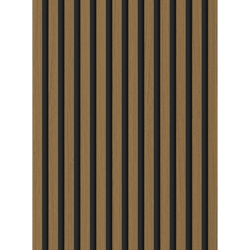 Mexen Lam-B stěnové lamely 275 x 30 cm, HDF deska 4 mm, technická dýha, Zlatý Teak - S100-275307-3015-014