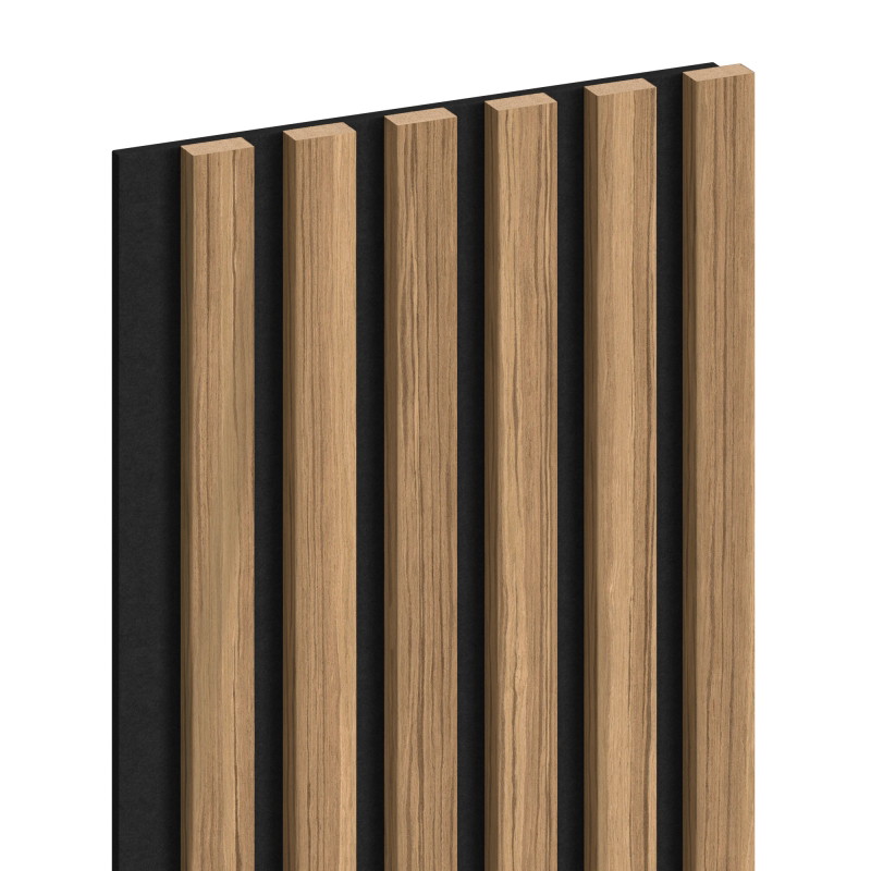 Mexen Lam-F akustické nástěnné lamely 275 x 30 cm, plsť 8 mm, technická dýha, Světlý Ořech - S105-275307-3015-017