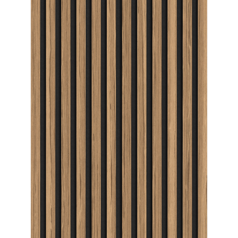 Mexen Lam-F nástěnné akustické lamely 275 x 30 cm, plsť 8 mm, technická dýha, Světle ořechový - S105-275307-3015-017