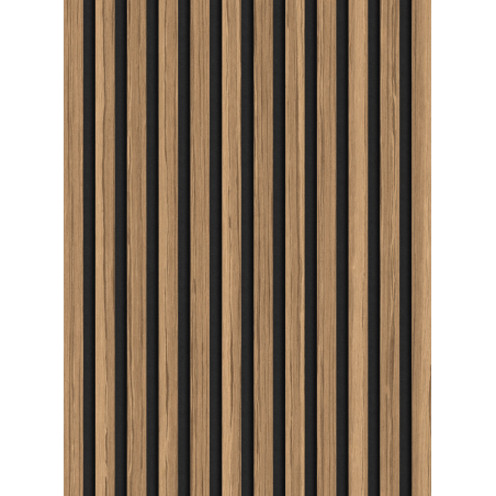 Mexen Lam-F nástěnné akustické lamely 275 x 30 cm, plsť 8 mm, technická dýha, Světle ořechový - S105-275307-3015-017