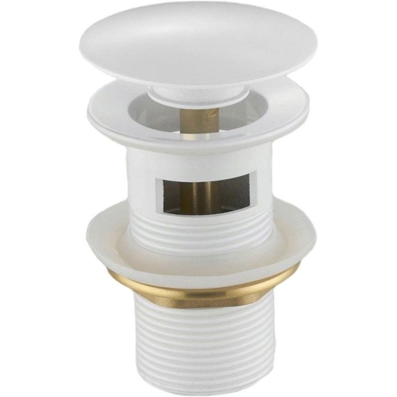 Mexen klik-klak kulatý uzávěr s přepadem, bílý - 79920-20