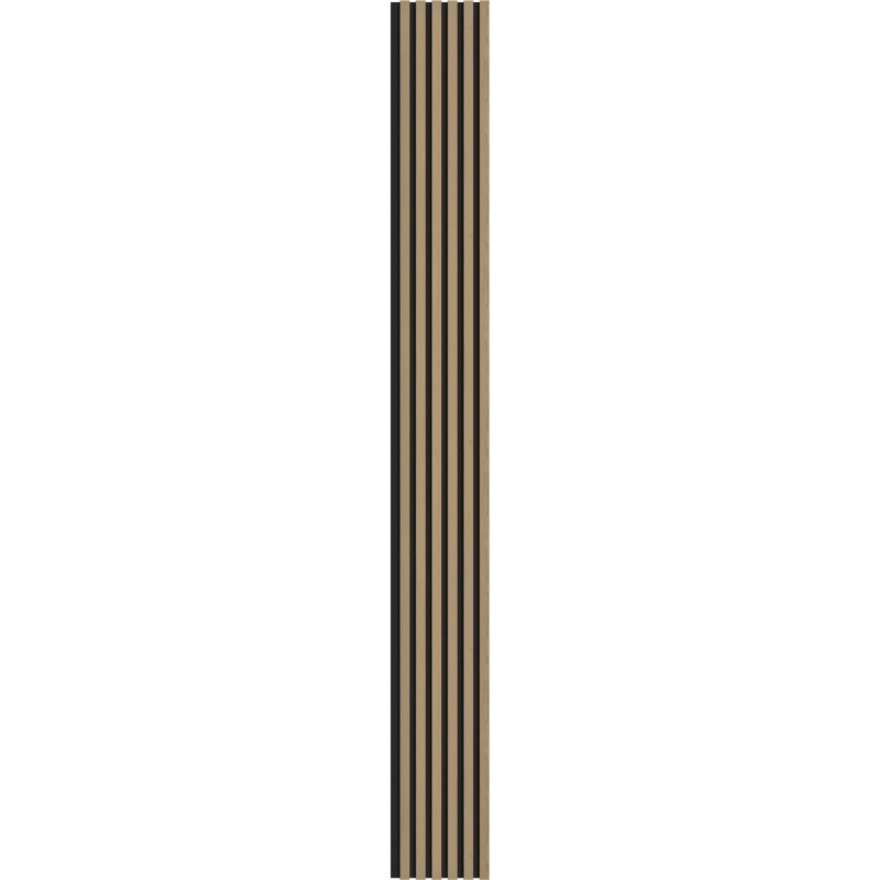 Mexen Lam-F akustické nástěnné lamely 275 x 30 cm, plsť 8 mm, technická dýha, Ušlechtilý dub - S105-275307-3015-004