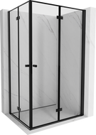 Mexen Mist-F Duo sprchový kout skládací pravý 70 x 100 cm, černý rám, černý - 8A6-070L-100P-70-70