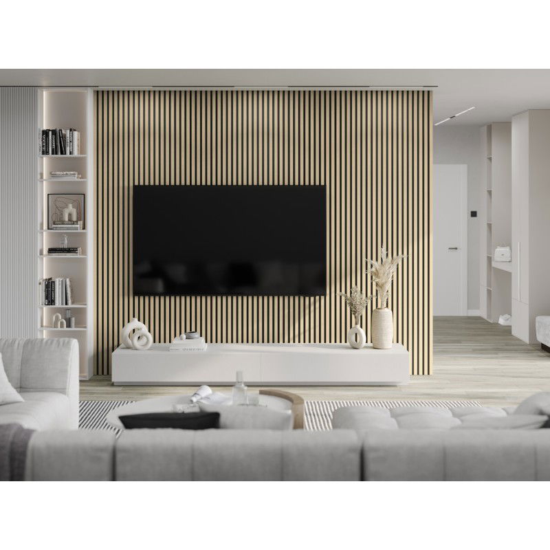 Mexen Lam-B nástěnné lamely 275 x 30 cm, HDF deska 4 mm, technická dýha, Pískový Dub - S100-275307-3015-001