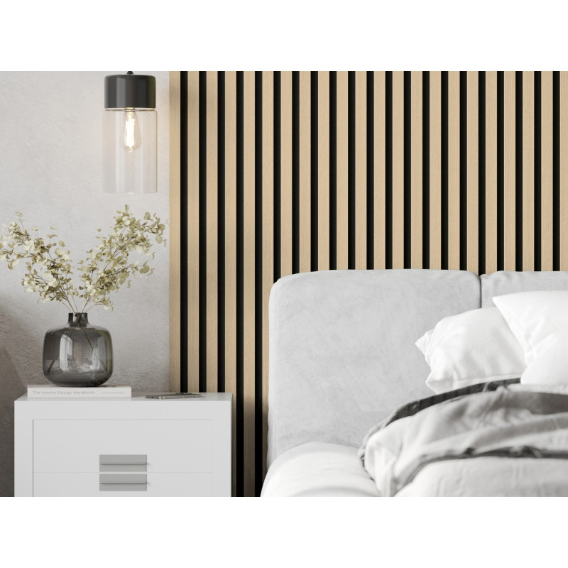 Mexen Lam-F akustické nástěnné lamely 275 x 30 cm, filc 8 mm, technický dýh, Dub Písečný - S105-275307-3015-001