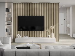 Mexen Lam-F akustické nástěnné lamely 275 x 30 cm, filc 8 mm, technický dýh, Dub Písečný - S105-275307-3015-001