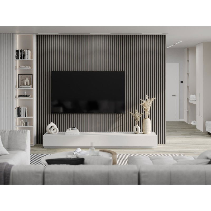 Mexen Lam-B nástěnné lamely 275 x 30 cm, deska HDF 4 mm, technická dýha, Ocelový Dub - S100-275307-3015-006