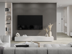 Mexen Lam-B nástěnné lamely 275 x 30 cm, deska HDF 4 mm, technická dýha, Ocelový Dub - S100-275307-3015-006