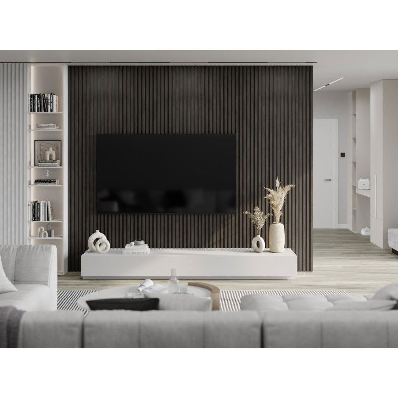 Mexen Lam-B nástěnné lamely 275 x 30 cm, HDF deska 4 mm, technická dýha, Stříbrný ořech - S100-275307-3015-009