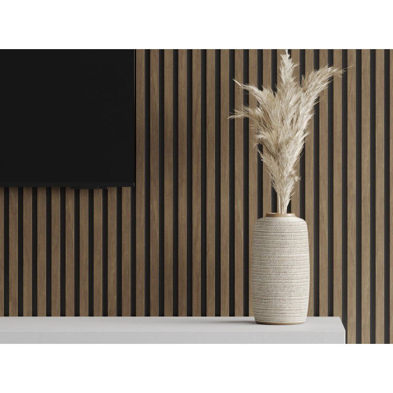 Mexen Lam-B stěnové lamely 275 x 30 cm, HDF deska 4 mm, technická dýha, Kakaový ořech - S100-275307-3015-018