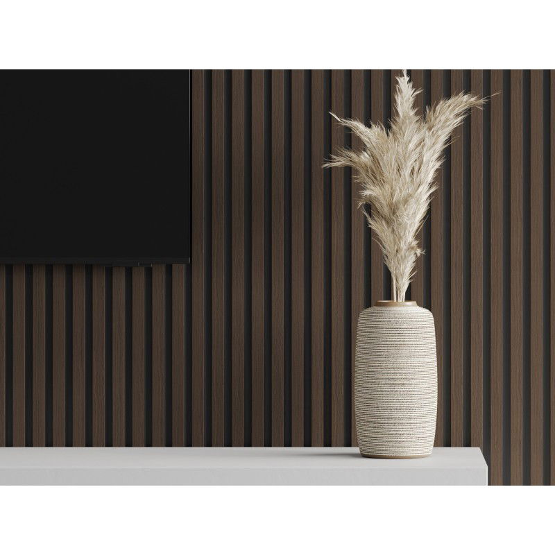 Mexen Lam-B nástěnné lamely 275 x 30 cm, HDF deska 4 mm, technická dýha, ořech palisander - S100-275307-3015-021