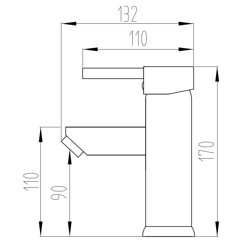 Mexen Lua bidetová baterie chrom - 72820-00