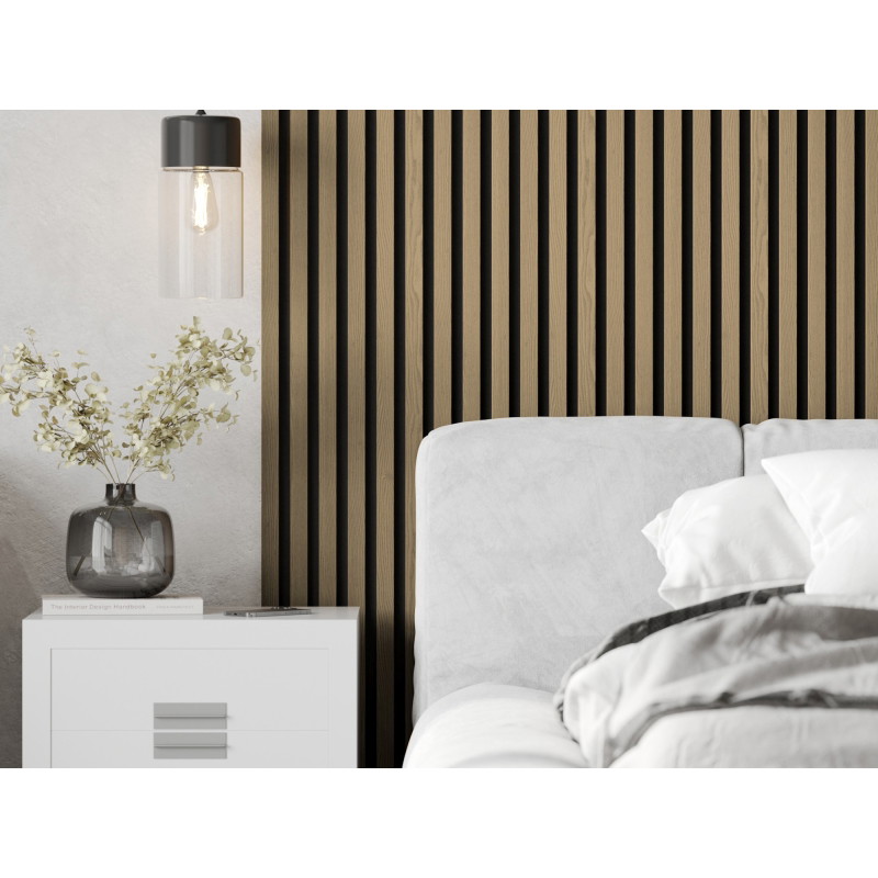 Mexen Lam-F akustické nástěnné lamely 275 x 30 cm, plsť 8 mm, technická dýha, Ušlechtilý dub - S105-275307-3015-004