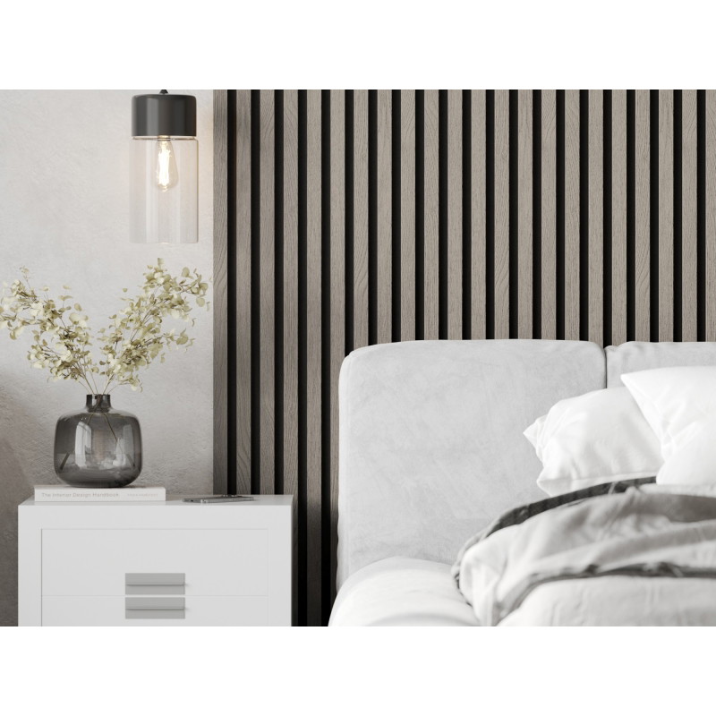 Mexen Lam-F akustické nástěnné lamely 275 x 30 cm, plsť 8 mm, technická dýha, Popelavý Dub - S105-275307-3015-005