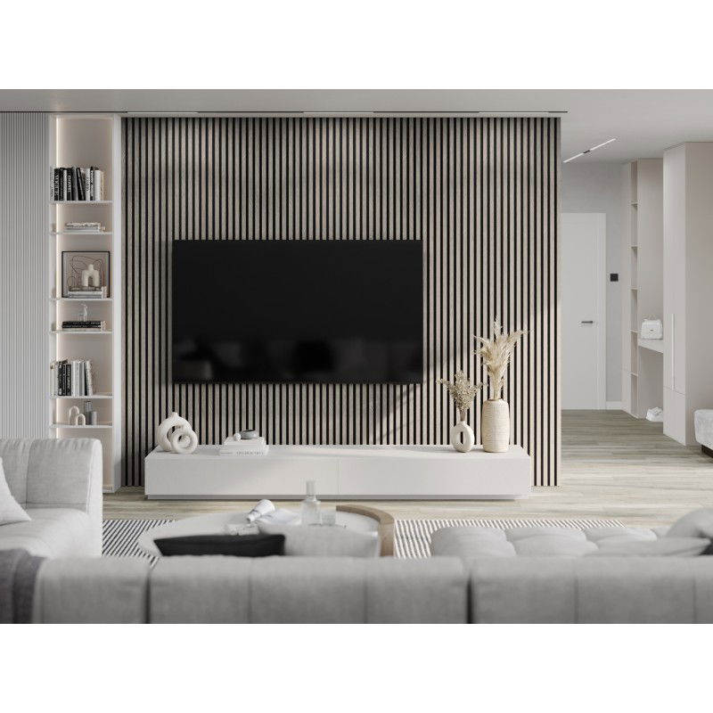 Mexen Lam-F akustické stěnové lamely 275 x 30 cm, plsť 8 mm, technická dýha, Popelový dub - S105-275307-3015-005