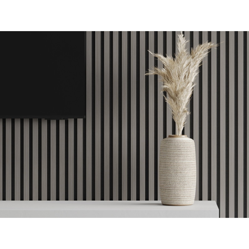 Mexen Lam-F akustické nástěnné lamely 275 x 30 cm, plsť 8 mm, technická dýha, Ocelový Dub - S105-275307-3015-006