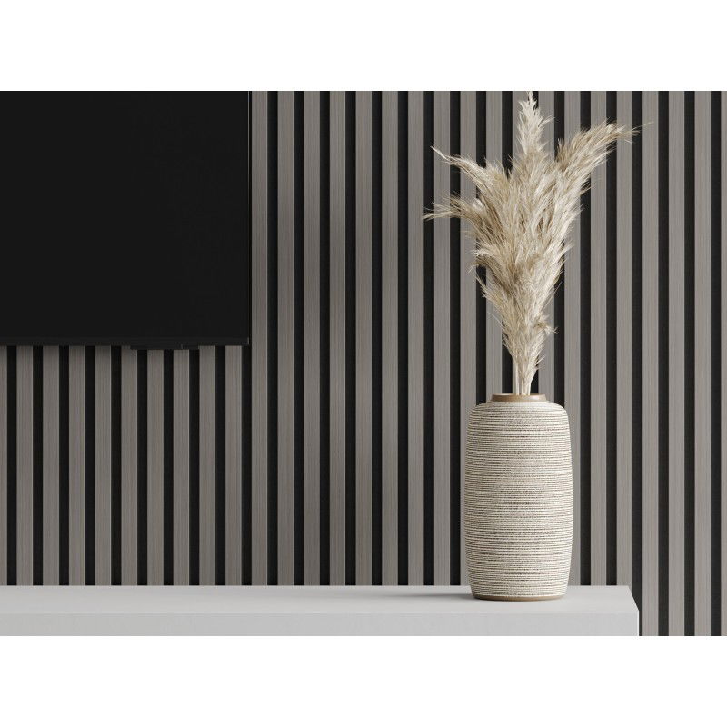 Mexen Lam-F akustické stěnové lamely 275 x 30 cm, plst 8 mm, technická dýha, Ocelový dub - S105-275307-3015-006