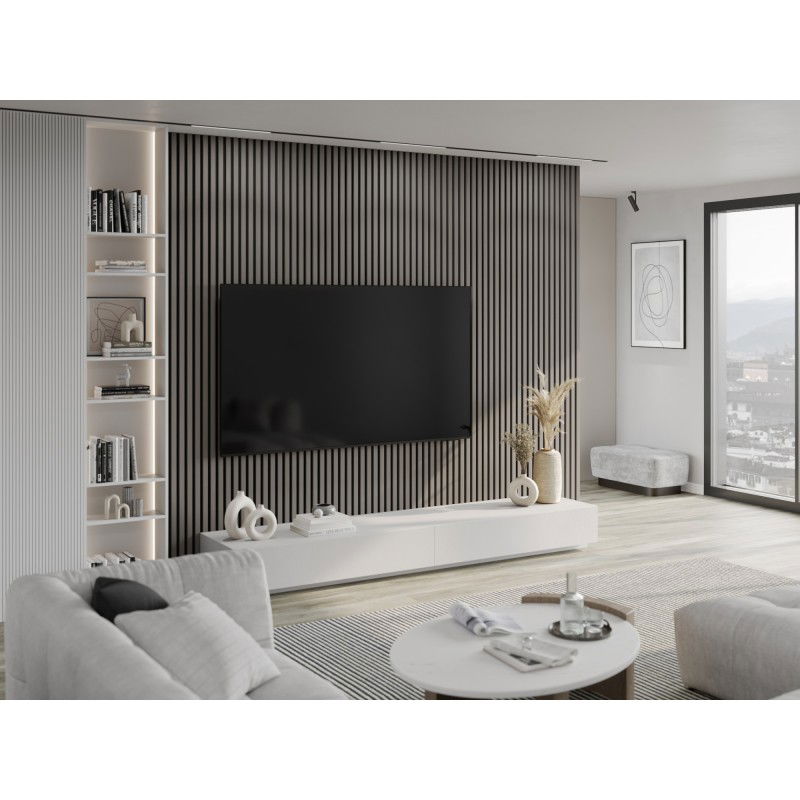 Mexen Lam-F akustické stěnové lamely 275 x 30 cm, plst 8 mm, technická dýha, Ocelový dub - S105-275307-3015-006