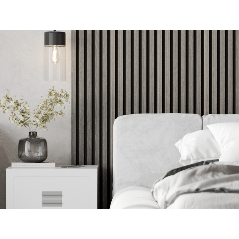 Mexen Lam-F akustické nástěnné lamely 275 x 30 cm, plsť 8 mm, technická dýha, Stříbrný dub - S105-275307-3015-007