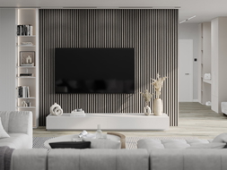 Mexen Lam-F stěnové akustické lamely 275 x 30 cm, plsť 8 mm, technická dýha, Stříbrný Dub - S105-275307-3015-007