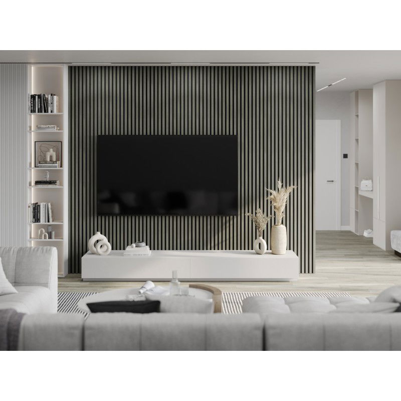 Mexen Lam-F nástěnné akustické lamely 275 x 30 cm, plsť 8 mm, technická dýha, Dub Heritage - S105-275307-3015-008