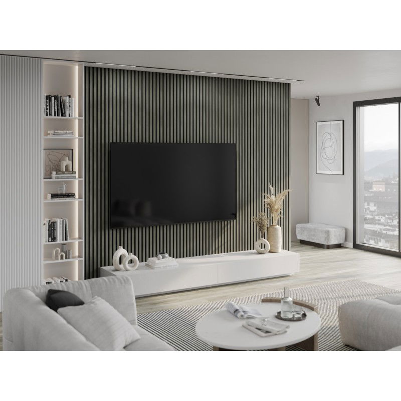 Mexen Lam-F nástěnné akustické lamely 275 x 30 cm, plsť 8 mm, technická dýha, Dub Heritage - S105-275307-3015-008