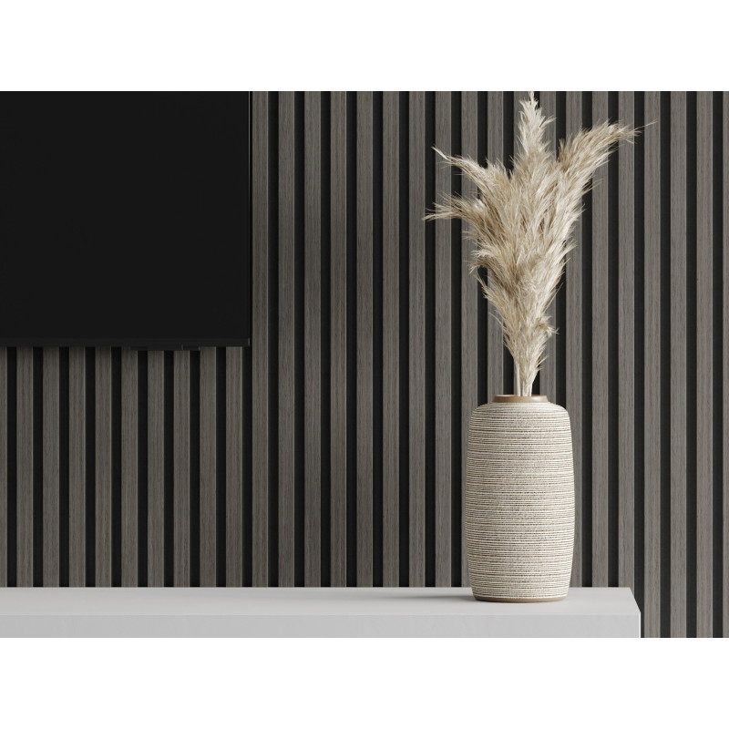 Mexen Lam-F akustické nástěnné lamely 275 x 30 cm, plsť 8 mm, technická dýha, Dub Onyksový - S105-275307-3015-010