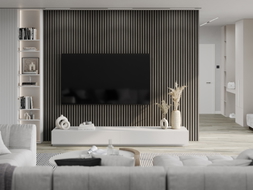 Mexen Lam-F akustické nástěnné lamely 275 x 30 cm, plsť 8 mm, technická dýha, Dub Onyksový - S105-275307-3015-010