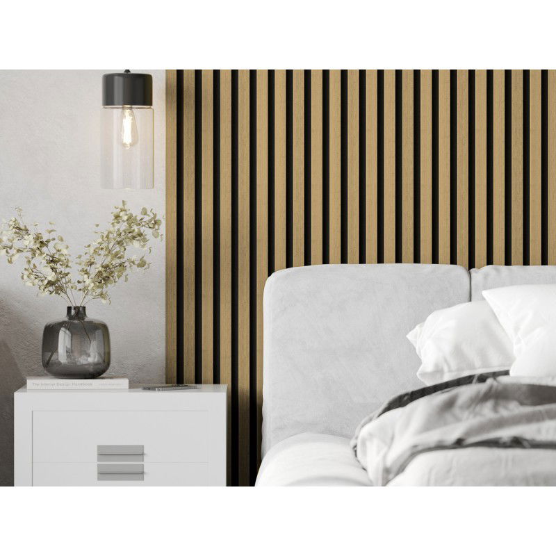 Mexen Lam-F nástěnné akustické lamely 275 x 30 cm, filc 8 mm, technická dýha, Přírodní bambus - S105-275307-3015-011