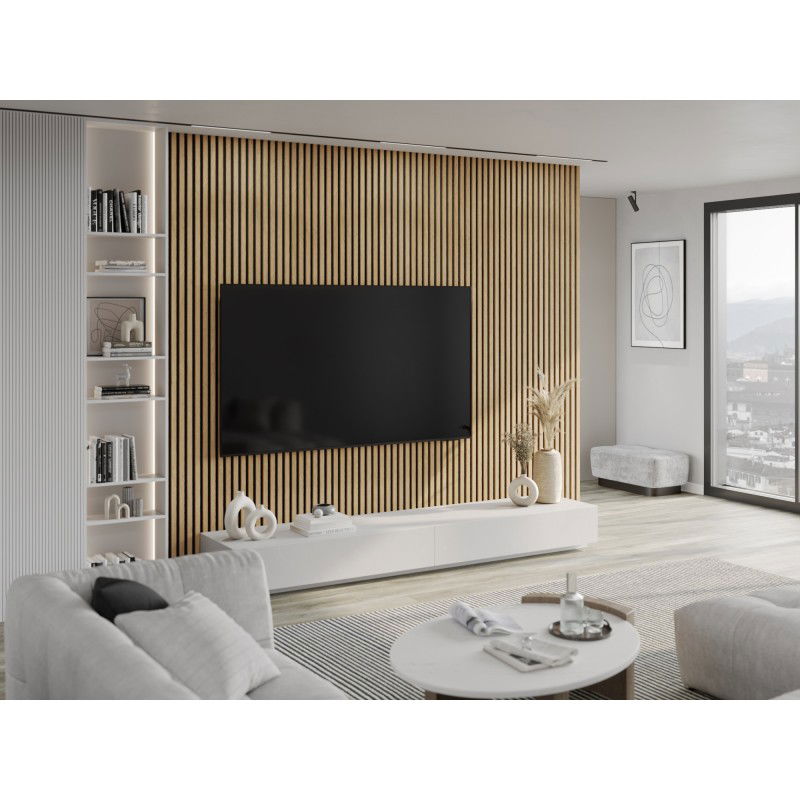 Mexen Lam-F nástěnné akustické lamely 275 x 30 cm, plsť 8 mm, technická dýha, Klasická borovice - S105-275307-3015-012