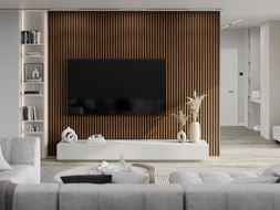 Mexen Lam-F nástěnné akustické lamely 275 x 30 cm, filc 8 mm, technická dýha, Mahagon Rubínový - S105-275307-3015-013