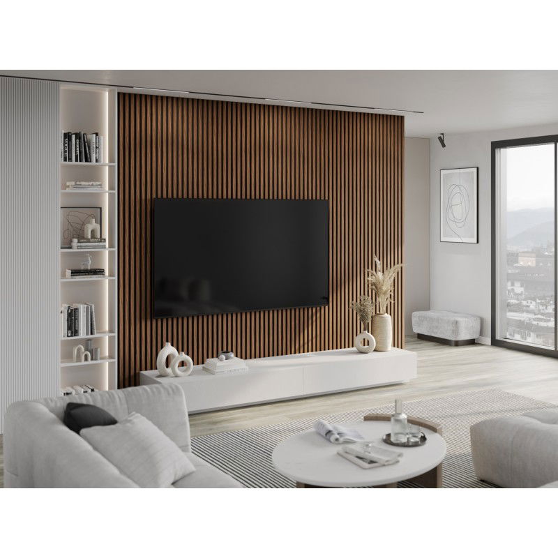 Mexen Lam-F nástěnné akustické lamely 275 x 30 cm, filc 8 mm, technická dýha, Mahagon Rubínový - S105-275307-3015-013