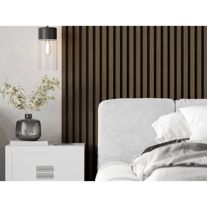 Mexen Lam-F nástěnné akustické lamely 275 x 30 cm, plst 8 mm, technická dýha, Ořech Espresso - S105-275307-3015-019