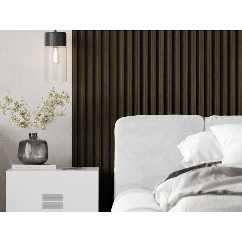 Mexen Lam-F nástěnné akustické lamely 275 x 30 cm, plst 8 mm, technická dýha, Královský Eben - S105-275307-3015-020