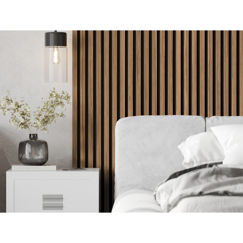 Mexen Lam-F akustické nástěnné lamely 275 x 30 cm, plsť 8 mm, technická dýha, Světlý Ořech - S105-275307-3015-017