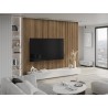 Mexen Lam-F akustické nástěnné lamely 275 x 30 cm, plsť 8 mm, technická dýha, Světlý Ořech - S105-275307-3015-017