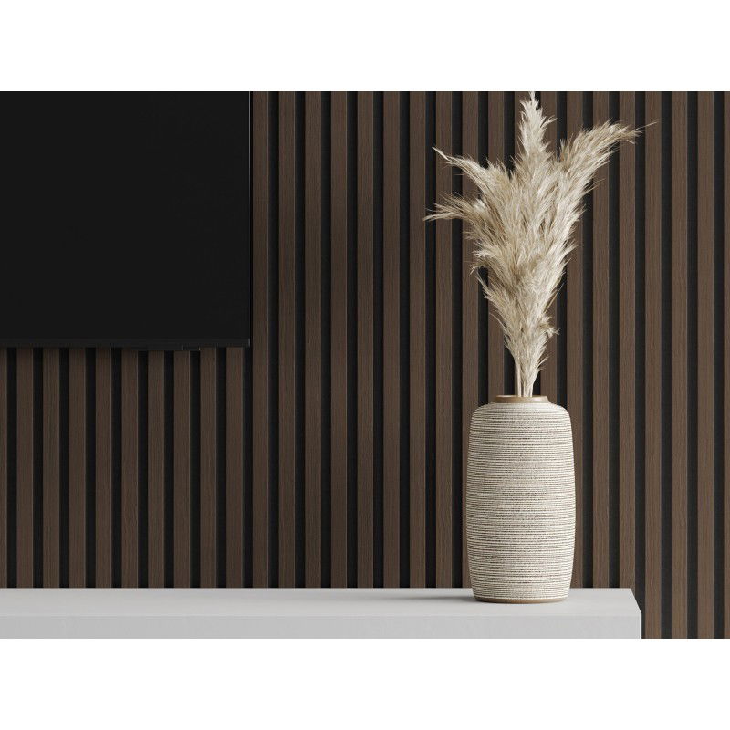 Mexen Lam-F nástěnné akustické lamely 275 x 30 cm, plst 8 mm, technická dýha, ořech palisandrový - S105-275307-3015-021