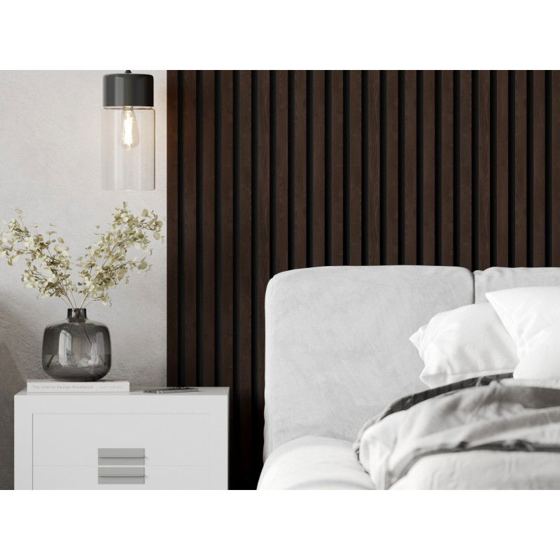 Mexen Lam-F akustické nástěnné lamely 275 x 30 cm, plsť 8 mm, technická dýha, Eben Hnědý - S105-275307-3015-022