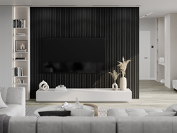 Mexen Lam-F nástěnné akustické lamely 275 x 30 cm, plsť 8 mm, technická dýha, Stříbrný černý dub - S105-275307-3015-025