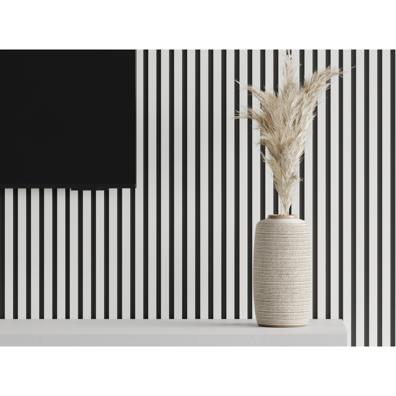 Mexen Lam-B nástěnné lamely 275 x 31,5 cm, HDF deska 4 mm, Bílý Mat - S100-275317-2812-051