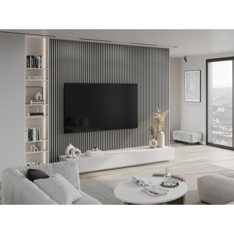 Mexen Lam-B nástěnné lamely 275 x 31,5 cm, HDF deska 4 mm, Šedý Mat - S100-275317-2812-052