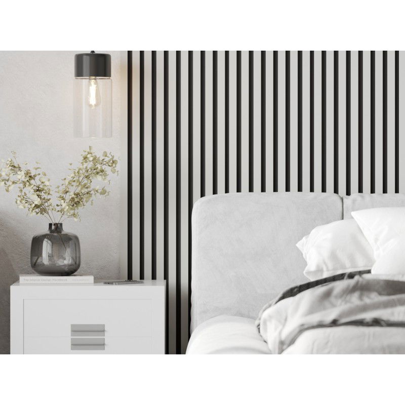 Mexen Lam-B stěnové lamely 275 x 31,5 cm, deska HDF 4 mm, Bílý Lesk - S100-275317-2812-054