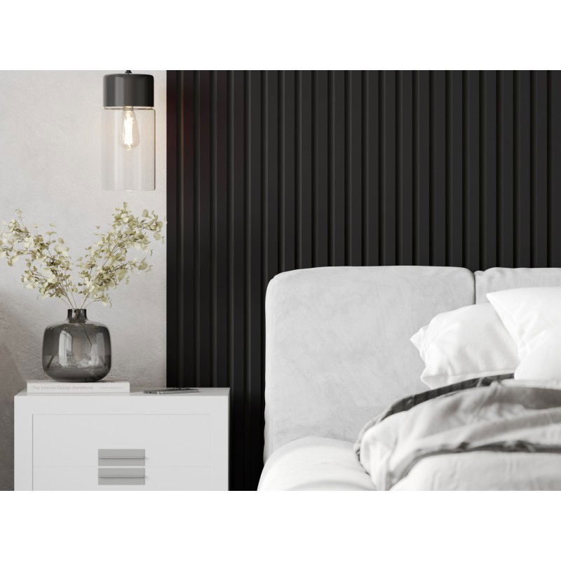 Mexen Lam-B lamely stěnové 275 x 31,5 cm, deska HDF 4 mm, Černý Lesk - S100-275317-2812-055