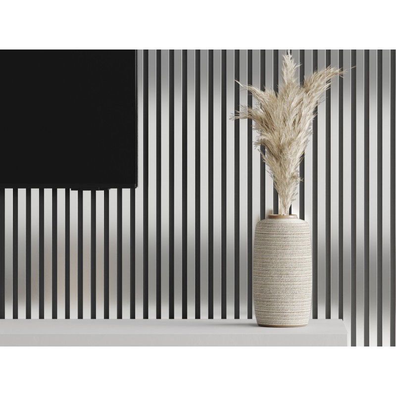 Mexen Lam-B nástěnné lamely 275 x 31,5 cm, deska HDF 4 mm, Stříbrný - S100-275317-2812-056