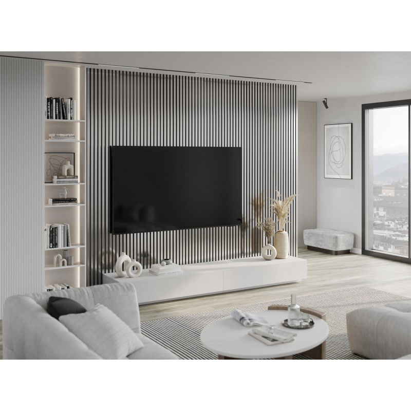 Mexen Lam-B nástěnné lamely 275 x 31,5 cm, deska HDF 4 mm, Stříbrný - S100-275317-2812-056