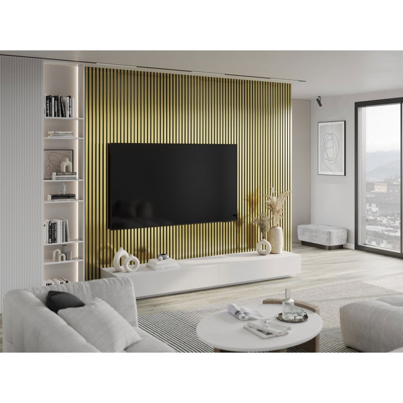 Mexen Lam-B stěnové lamely 275 x 31,5 cm, HDF deska 4 mm, Zlatá - S100-275317-2812-057