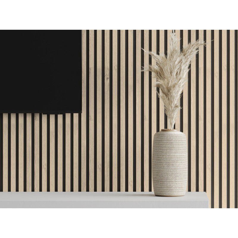 Mexen Lam-B nástěnné lamely 275 x 31,5 cm, deska HDF 4 mm, Perlový Dub - S100-275317-2812-058